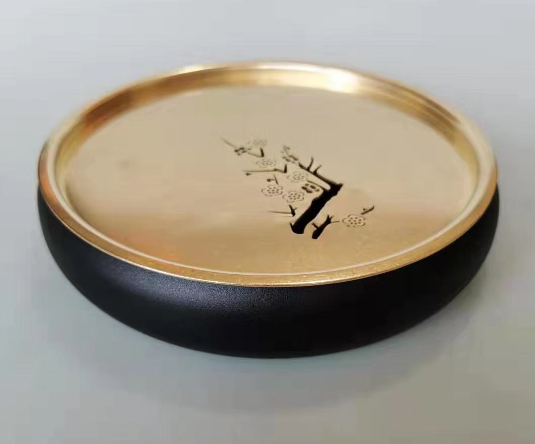 梅花干泡-铜茶盘