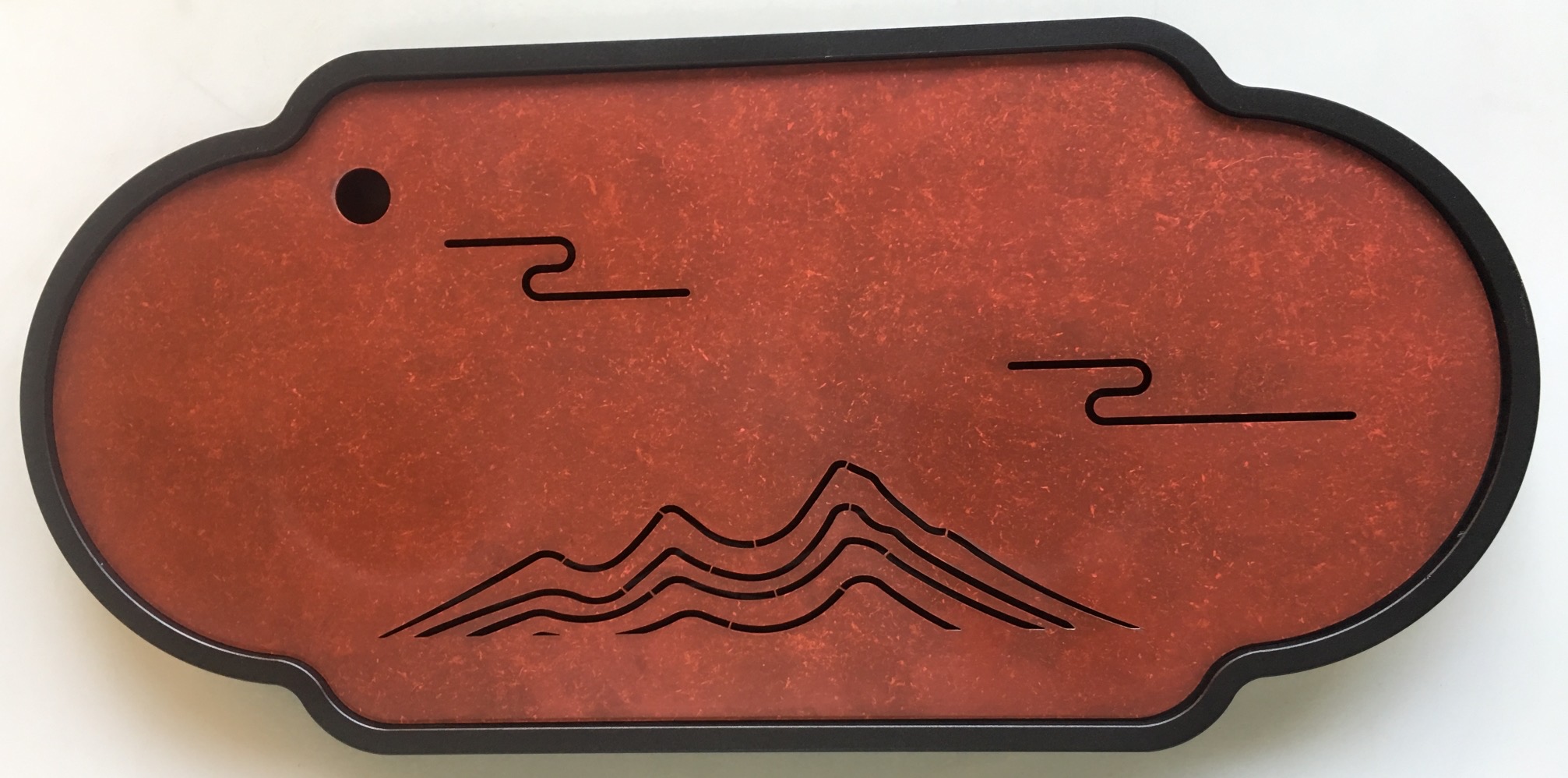 山在云间-铜茶盘