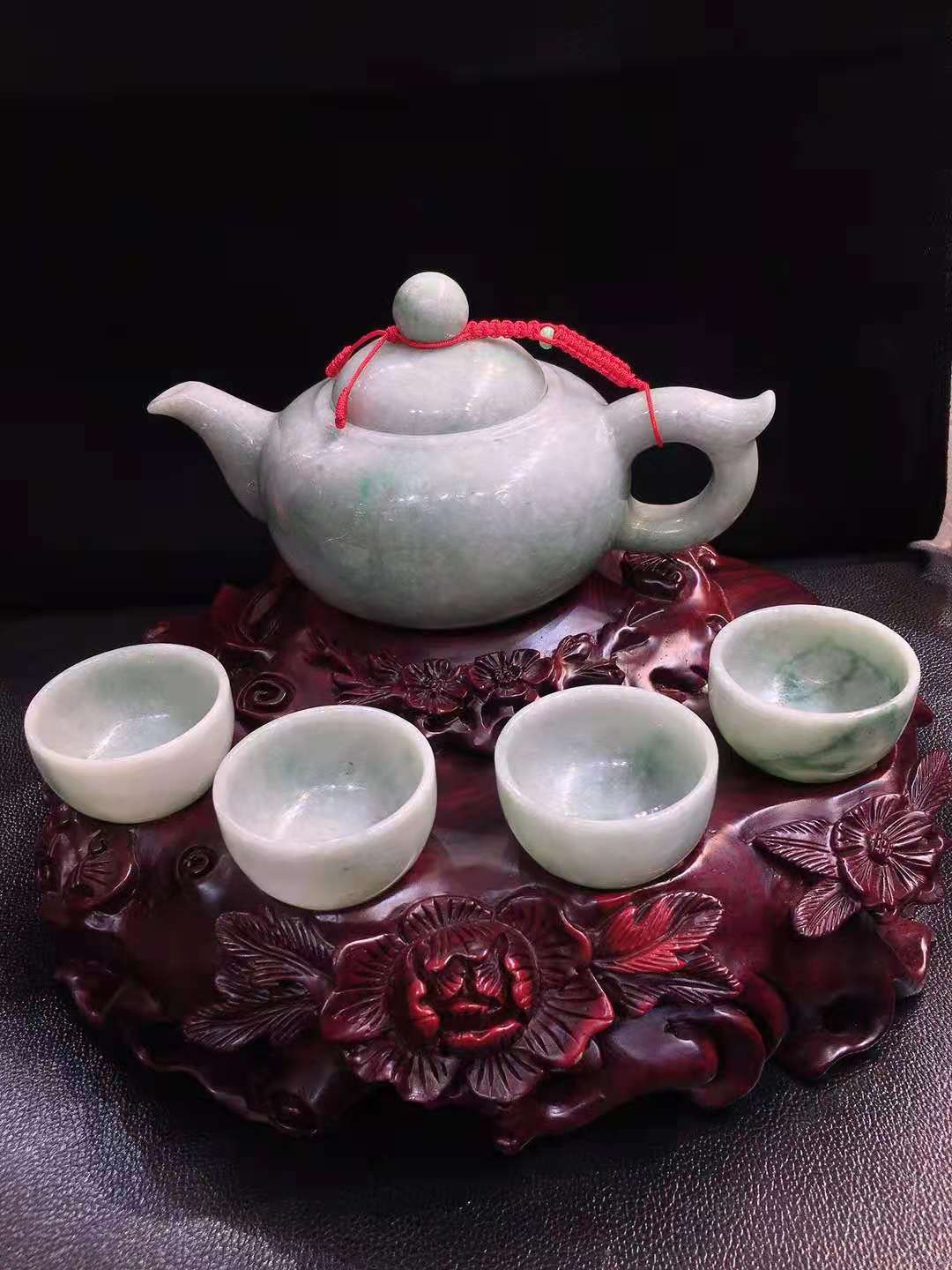 飘花茶壶套装加摆件