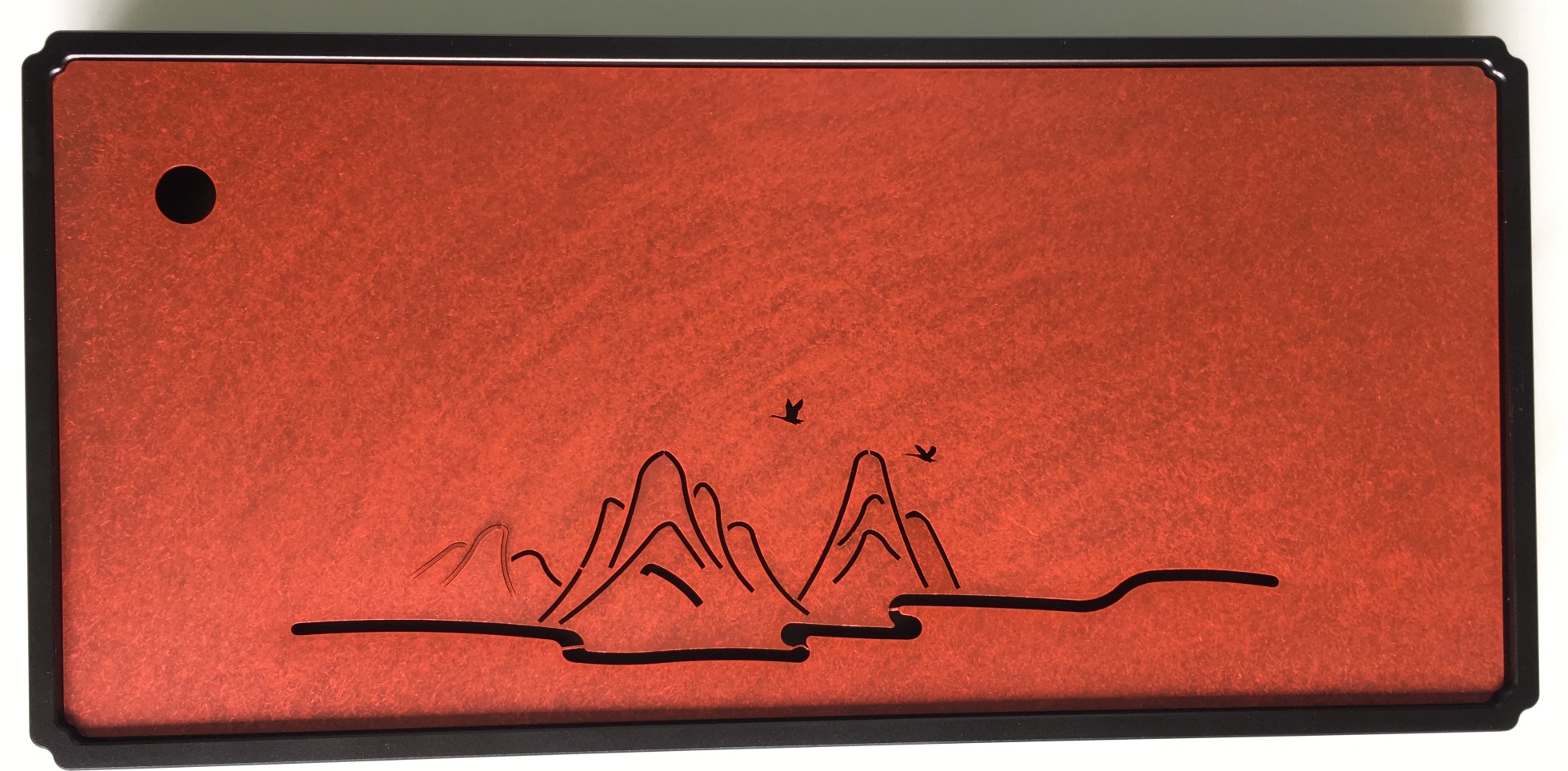 山水之间-铜茶盘