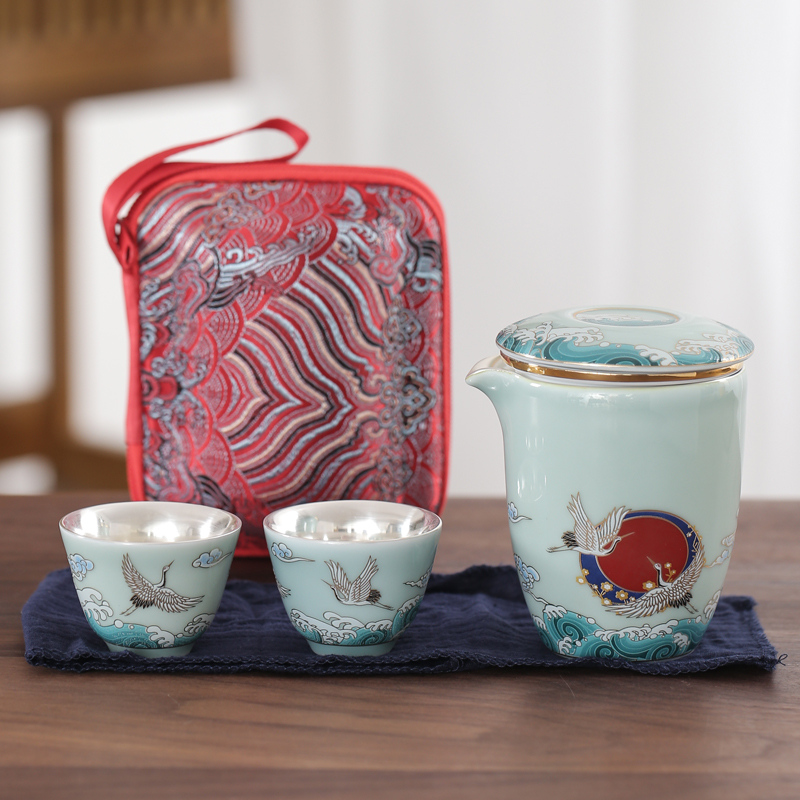 云中仙鹤旅行套装-天青色