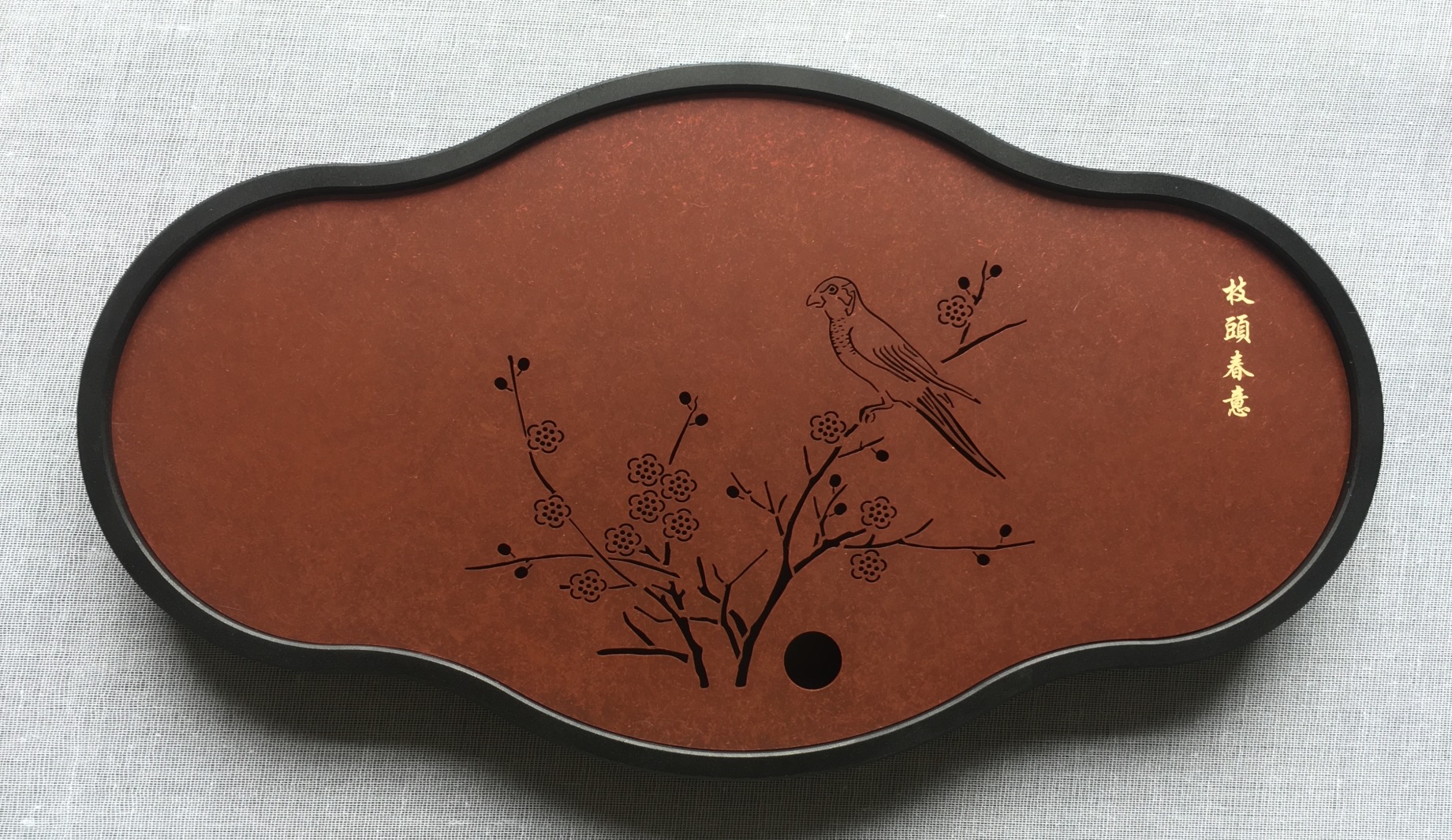 枝头如意如意-铜茶盘