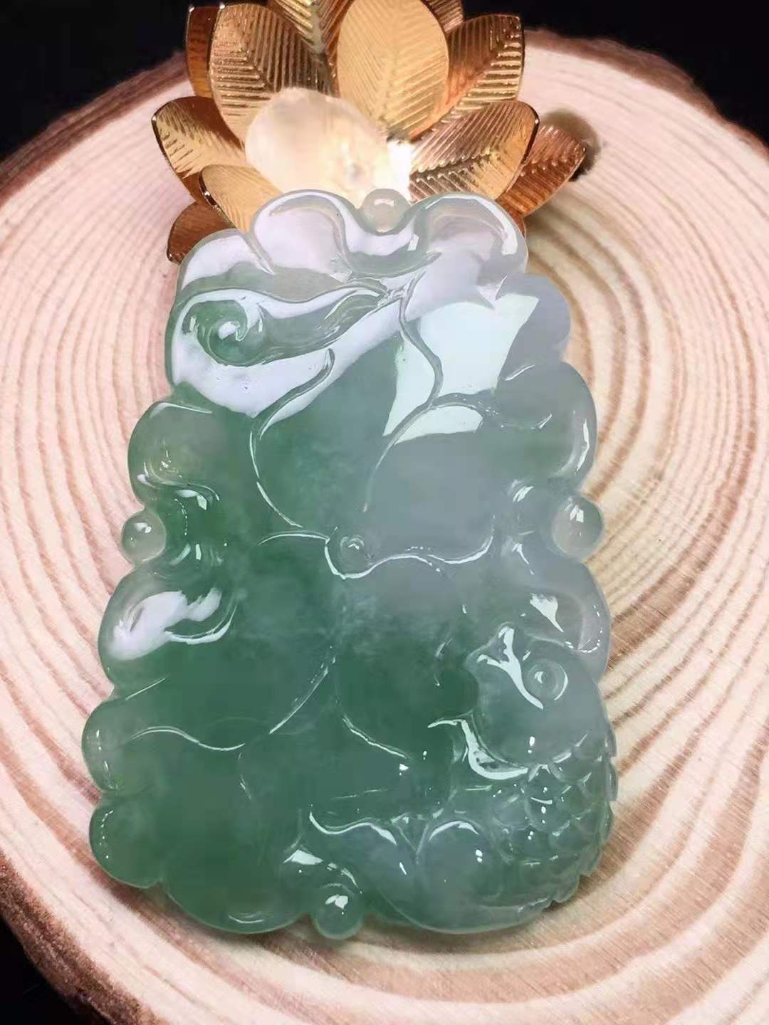 冰种飘绿年年有余