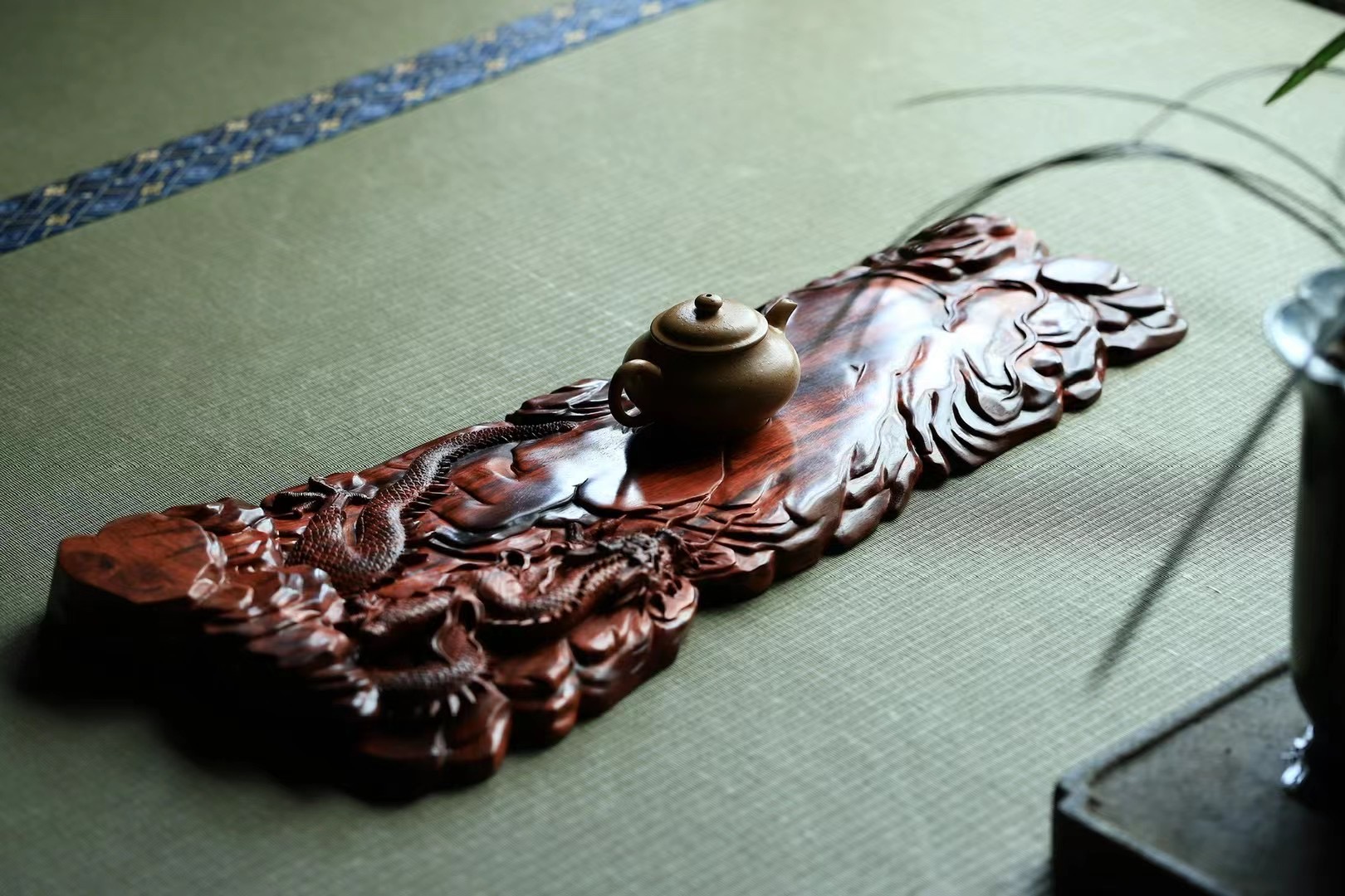 小叶紫檀干泡茶盘