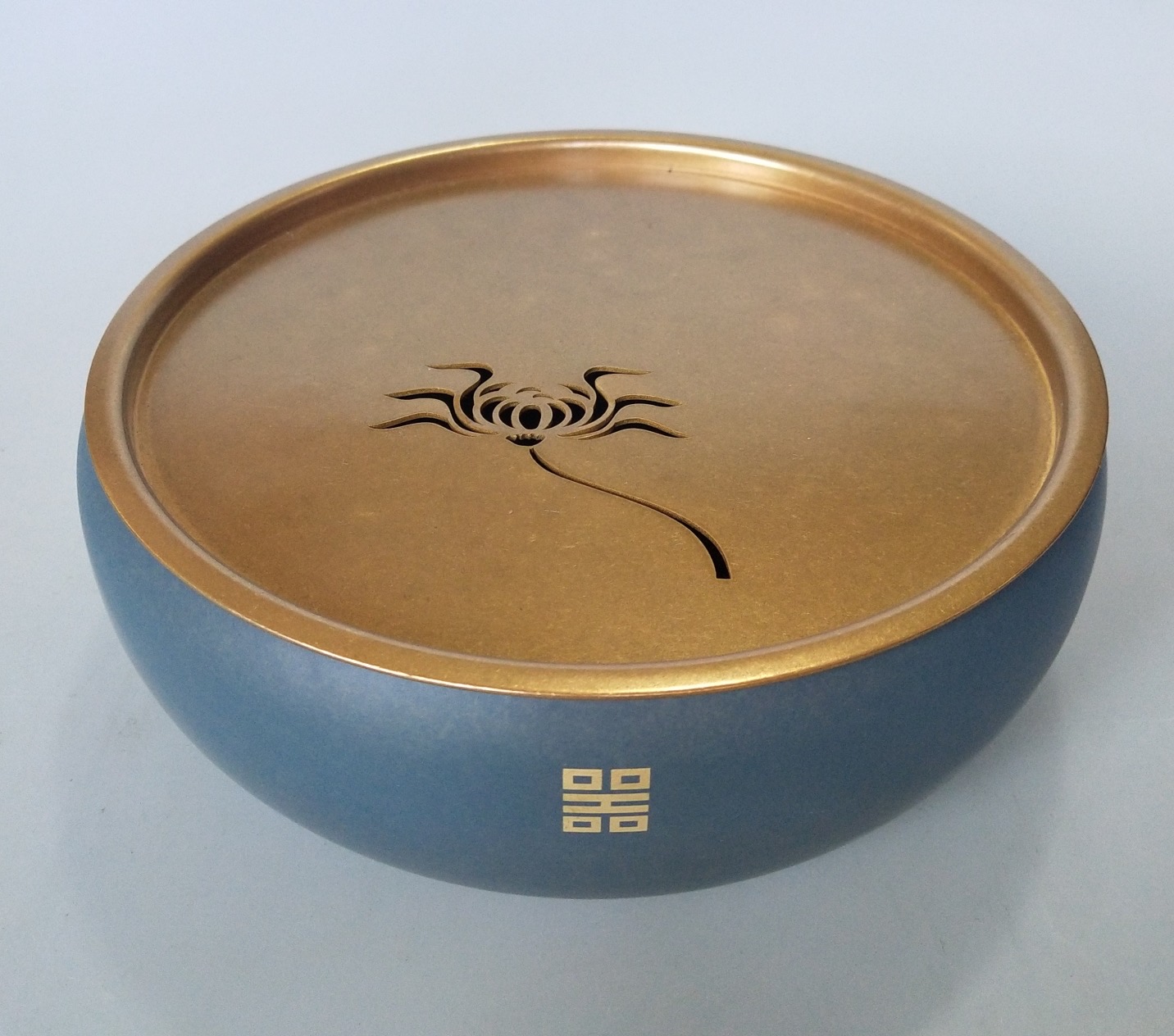 菊花干泡-铜茶盘