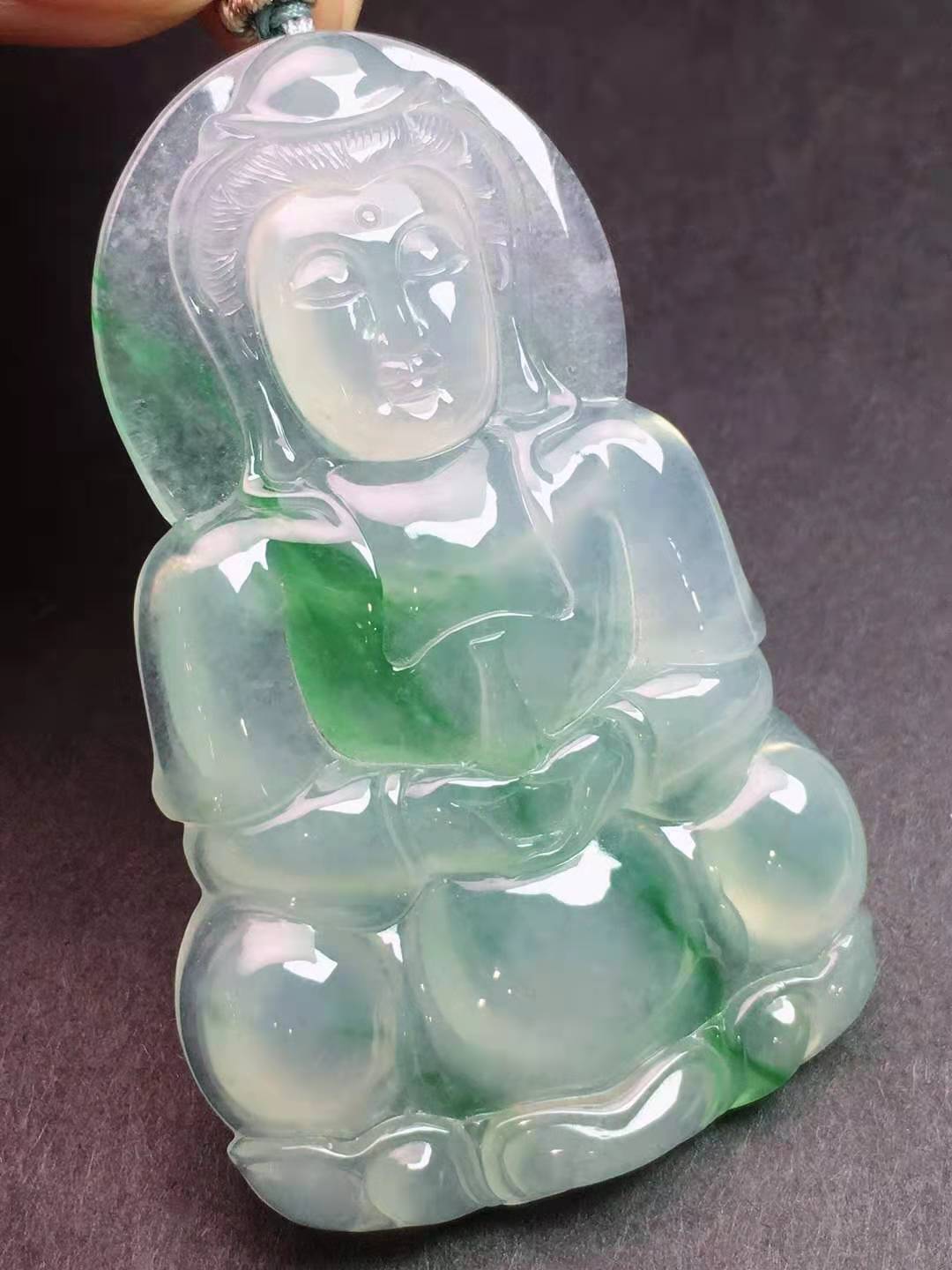 冰种飘绿花观音