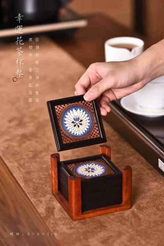 幸运花杯垫