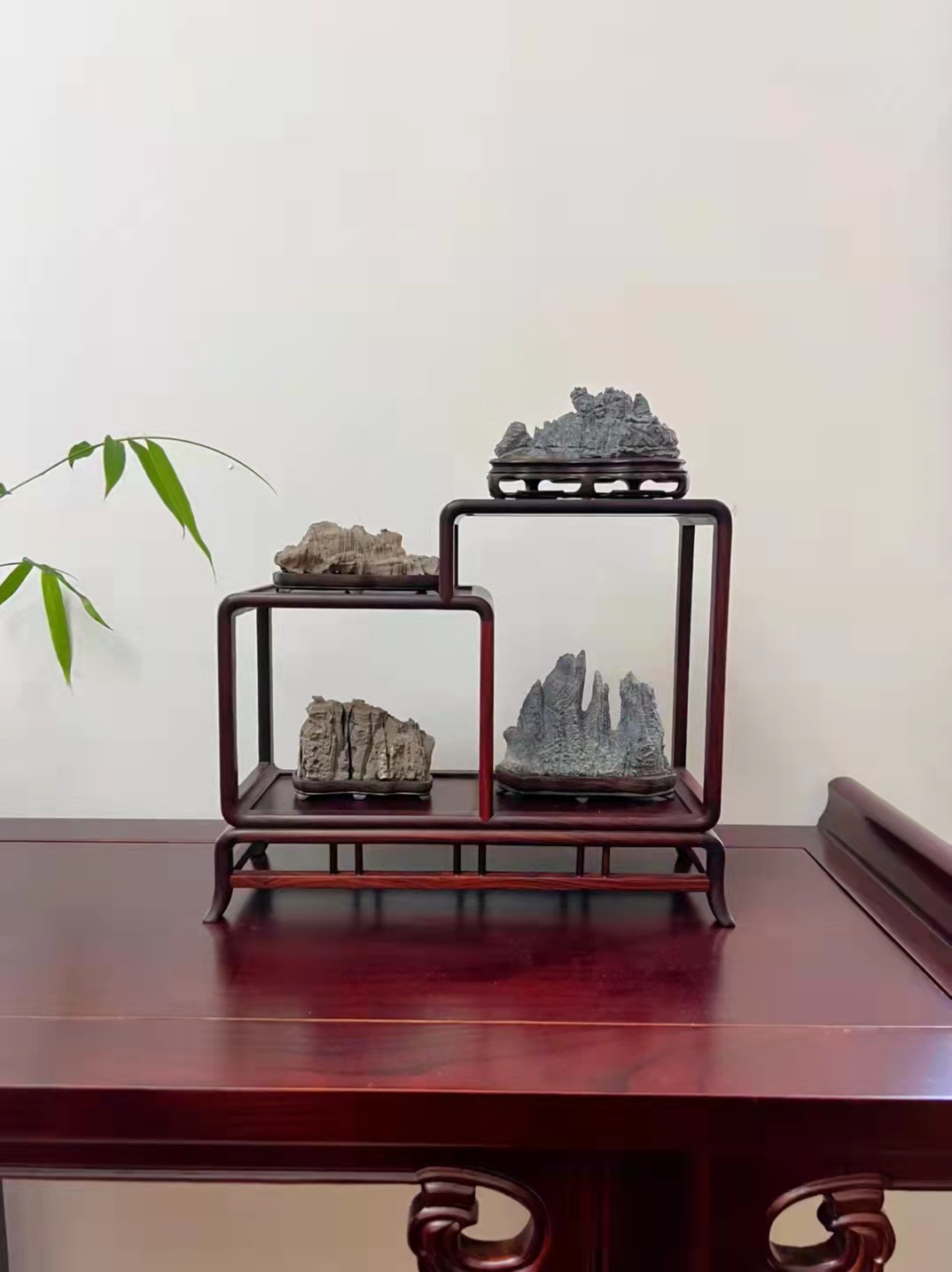 灵璧石含博古架